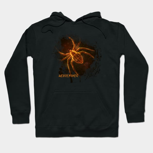 Funny Spider Webdesigner Hoodie by printjobz